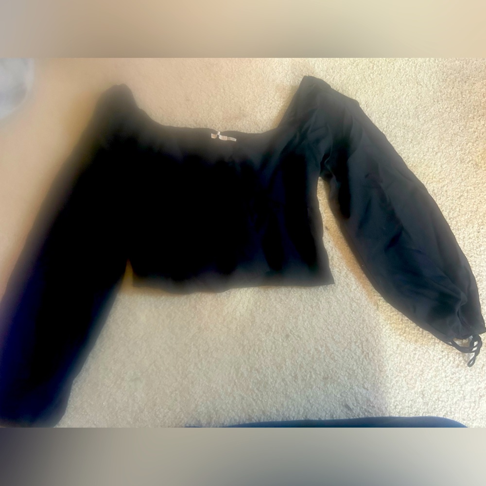 Black long sleeve top